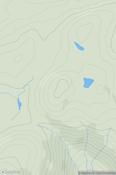 Thumbnail image for Beinn a' Mheadhoin [South-East Skye and Scalpay] showing contour plot for surrounding peak